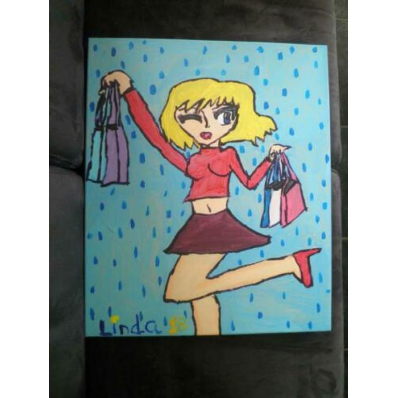 schilderij op doek shopping 18