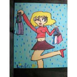 schilderij op doek shopping 18