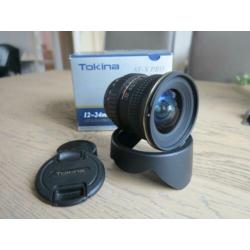 Te koop Tokina 12-24 f4 groothoeklens voor Nikon.