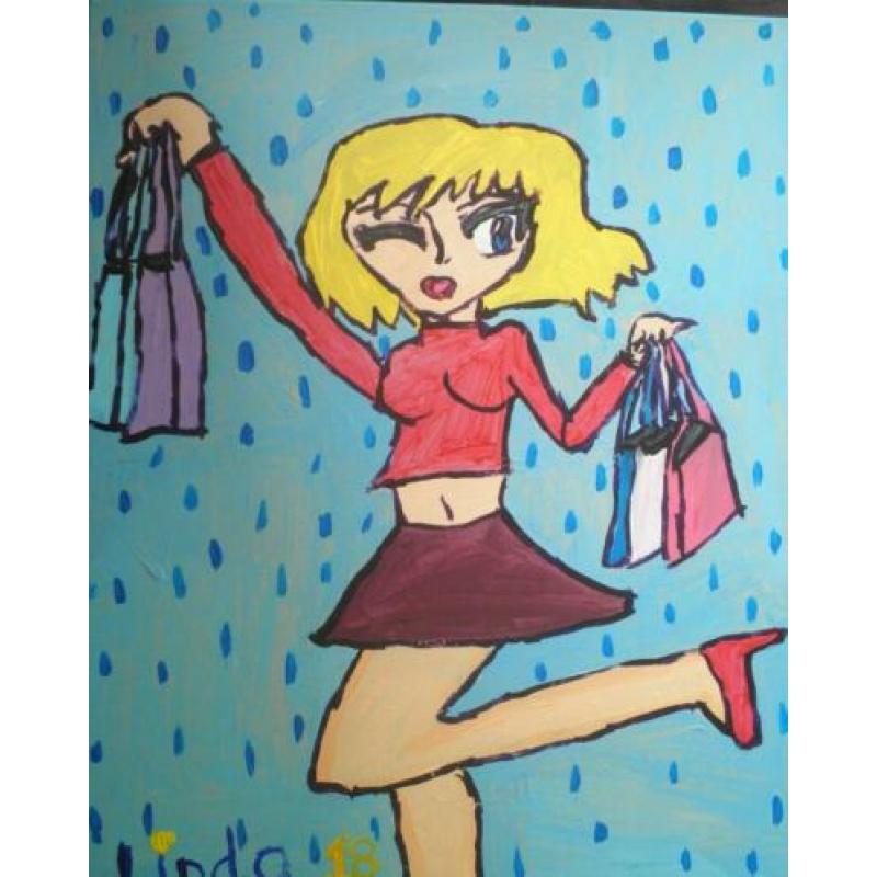 schilderij op doek shopping 18