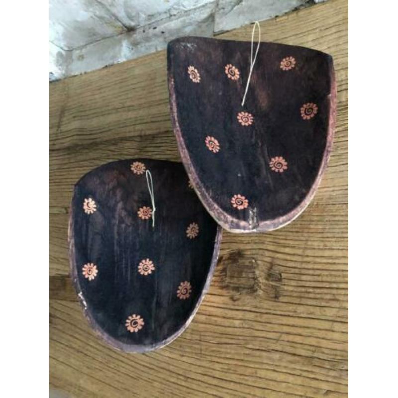 Handgesneden Oosters masker van hout