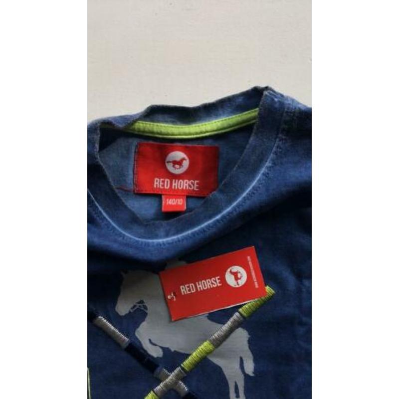 Leuk paardrij tshirt kleding jongens Red Horse als nieuw