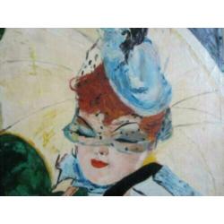 ==ca 1950/60==RETRO===dame met parasol===