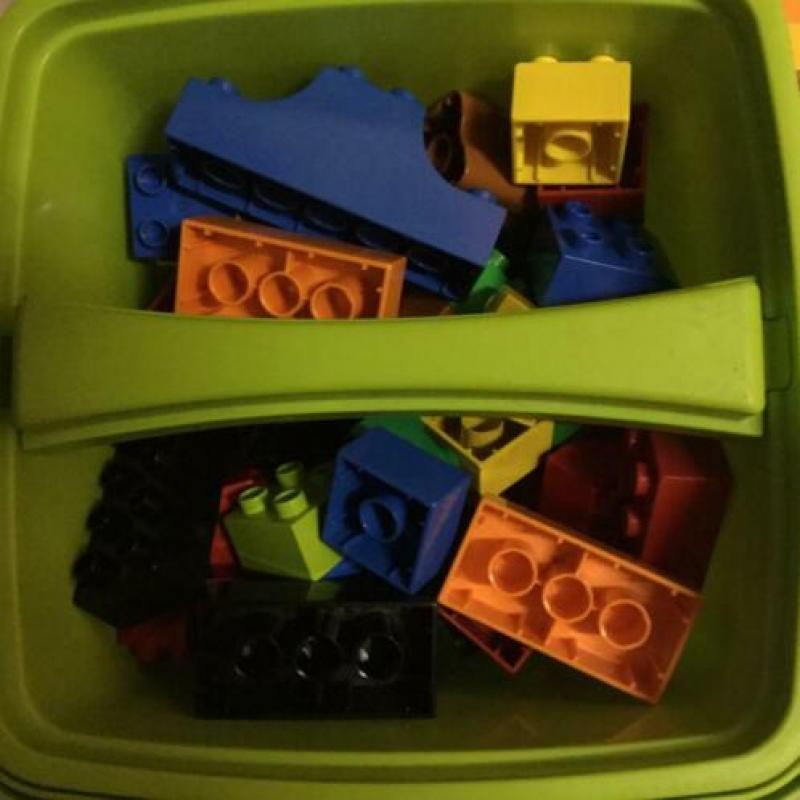 Lego Duplo - 60 BOUWBLOKKEN in Groene Opbergton