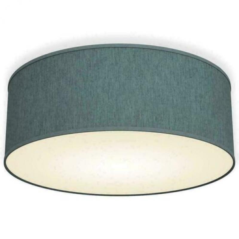Stoffen Plafondlamp rond Grijs lamp led verlichting label AA