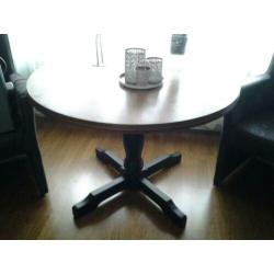 Mooie!! landelijke eet tafel (bruin/zwart) zie foto's!!