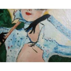 ==ca 1950/60==RETRO===dame met parasol===