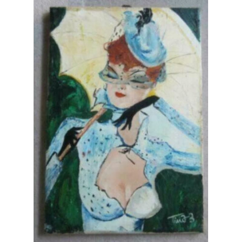 ==ca 1950/60==RETRO===dame met parasol===