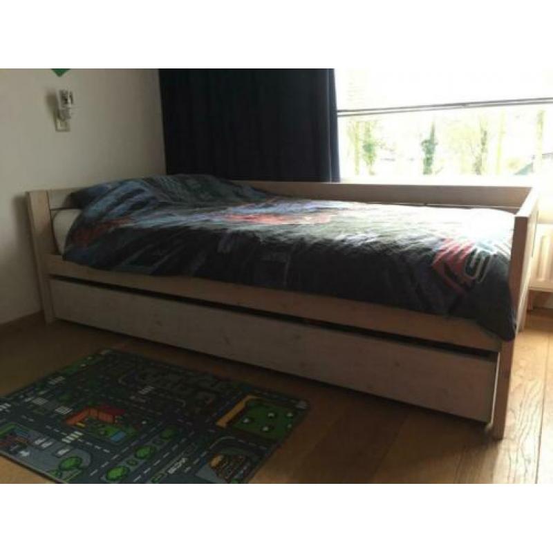 Lifetime Original basisbed in whitewash met opberglade
