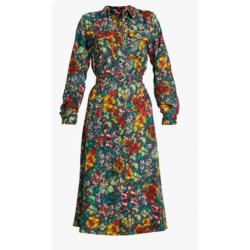 Only lange doorknoopjurk jurk met bloemen mt M 38 nieuw