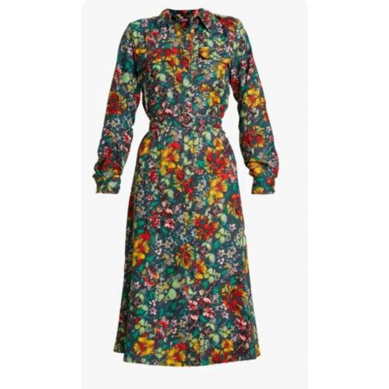Only lange doorknoopjurk jurk met bloemen mt M 38 nieuw
