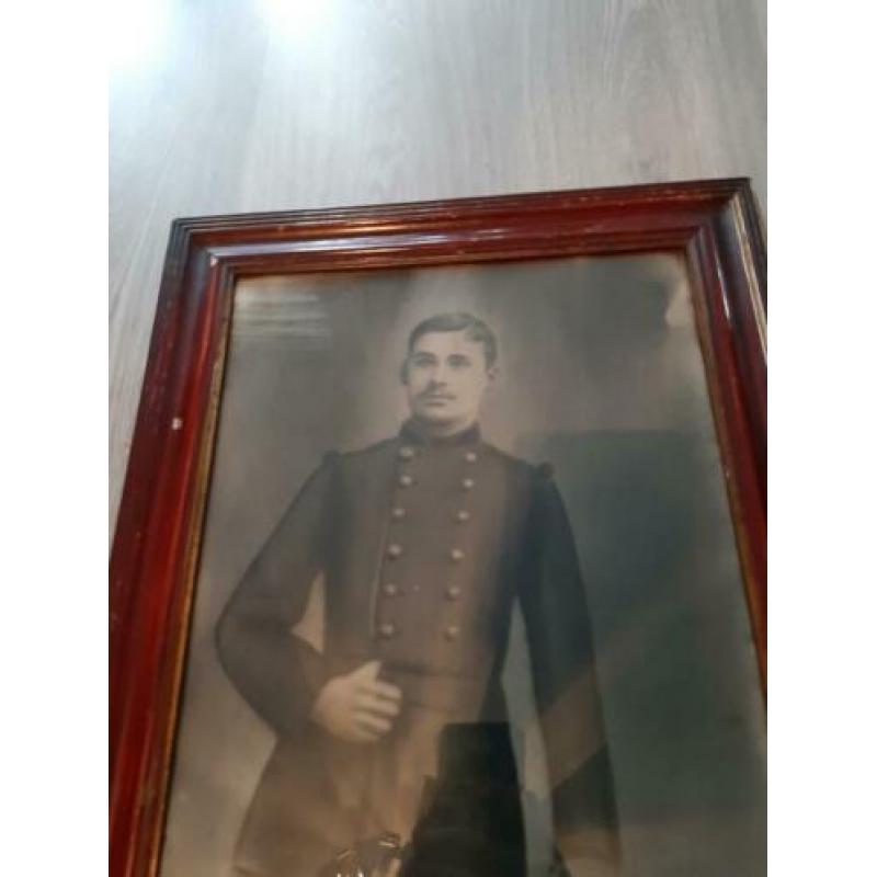 Originele foto in lijst militair. Ww1?