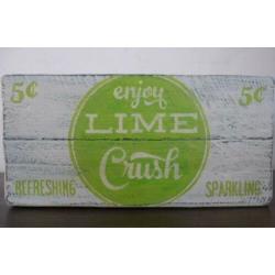 Brocante vintage frisdrank kist/krat/Lime Crush/Amerikaans