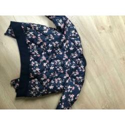 Licht gevoerde zomerjas v Name It blauw/bloem/bomber