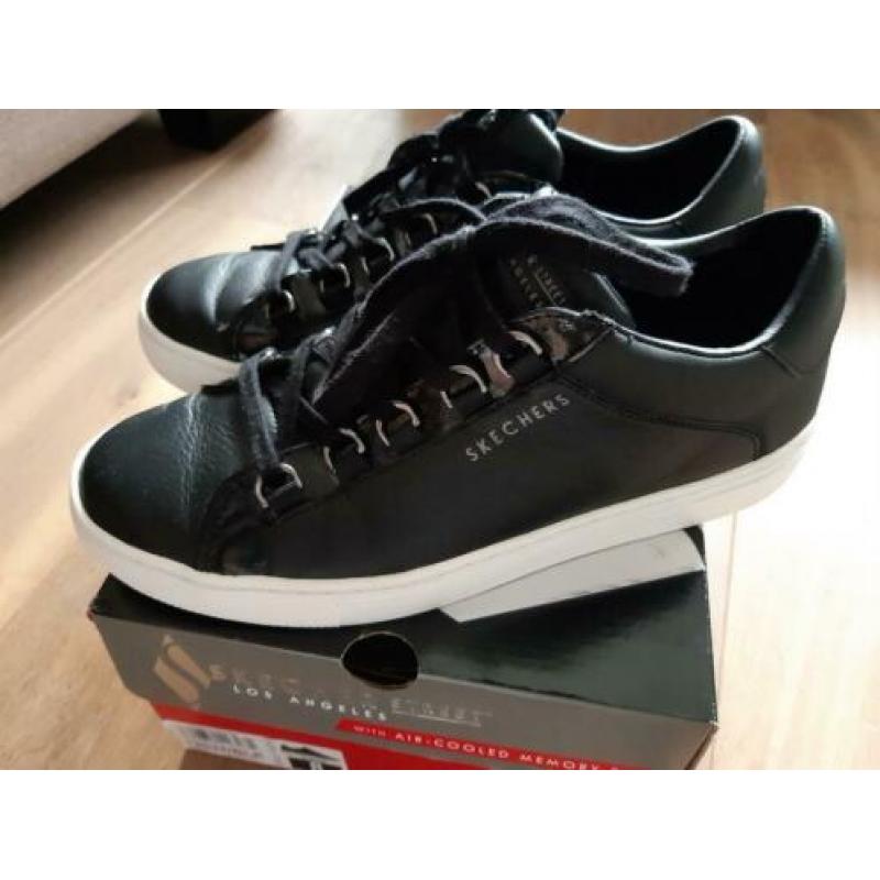 Skechers leren sneakers zwart mt 38