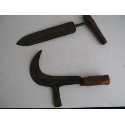 2 voorwerpen antiek gereedschap