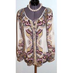 Lente! HALE BOB fijne blouse-tuniek -blouson 36 38 S M
