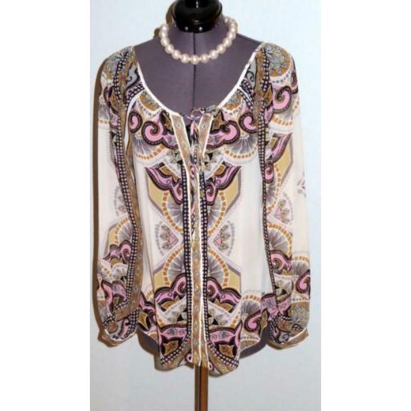 Lente! HALE BOB fijne blouse-tuniek -blouson 36 38 S M