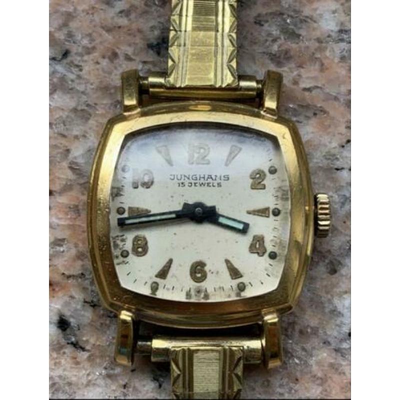 Junghans 15 Jewels horloge,Vintage,Handopwind,werkt prima