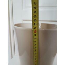 2 bloempotten creme