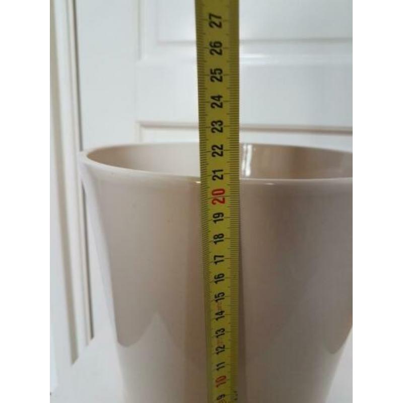 2 bloempotten creme