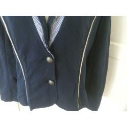 Anna van Toor marine blauw jersey colbert jasje, maat 42 L
