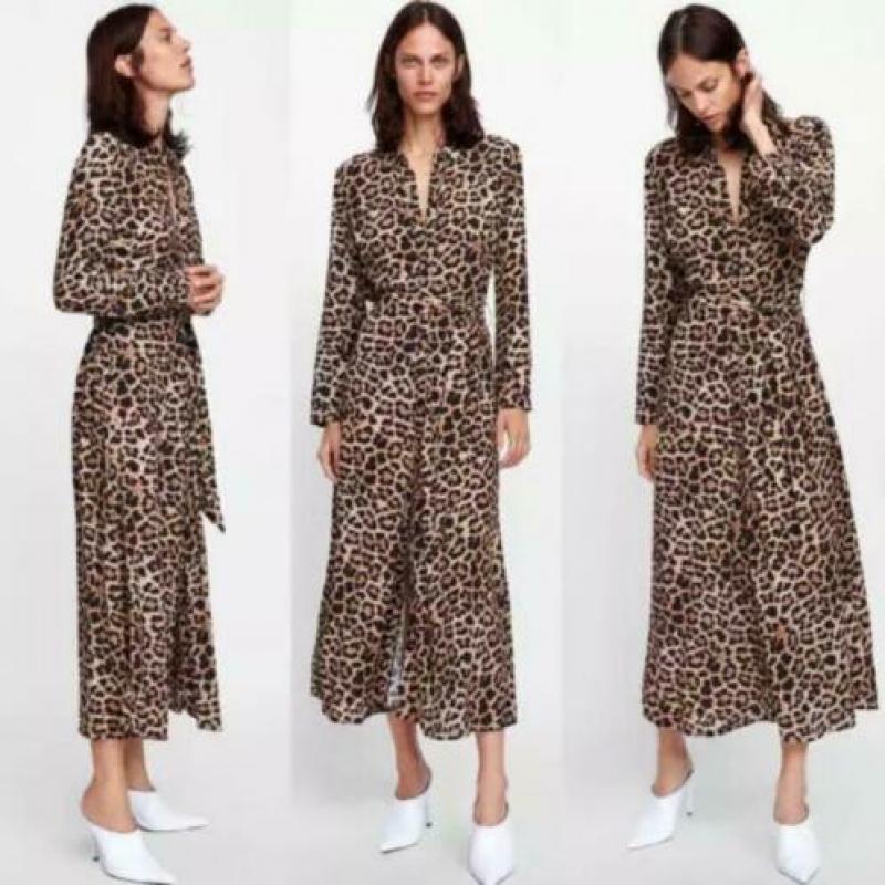 Nieuw! Laatste! Jurk met Luipaardprint. Maat M en L.