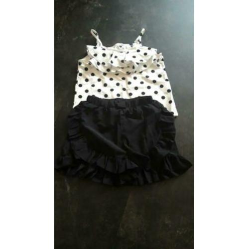 Setje meisjes zomerkleding mt. 122. 6 delig.