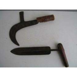 2 voorwerpen antiek gereedschap
