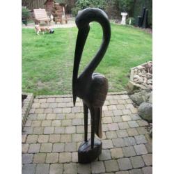 grote houten vogel handwerk pelikaan