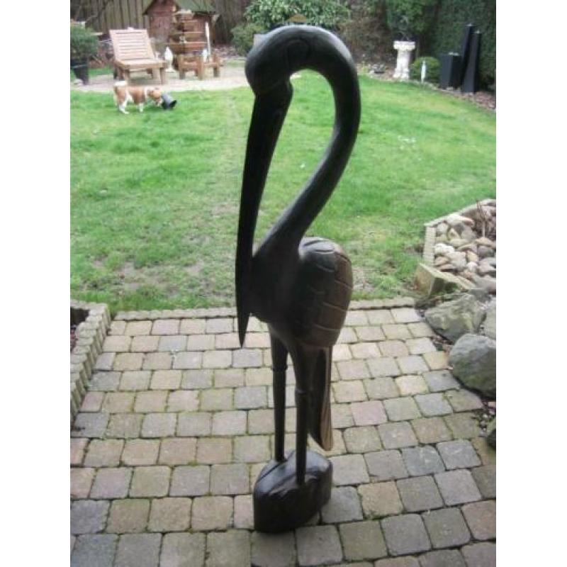 grote houten vogel handwerk pelikaan