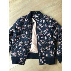 Licht gevoerde zomerjas v Name It blauw/bloem/bomber
