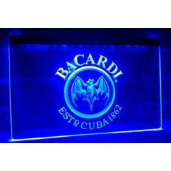 Bacardi 3d neon ledbord kroeg, keet, mancave, schuur, bar