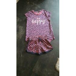 Setje meisjes zomerkleding mt. 122. 6 delig.