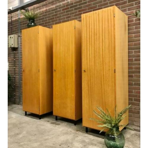 Vintage kledingkast legkast 60/70 retro design kast wood