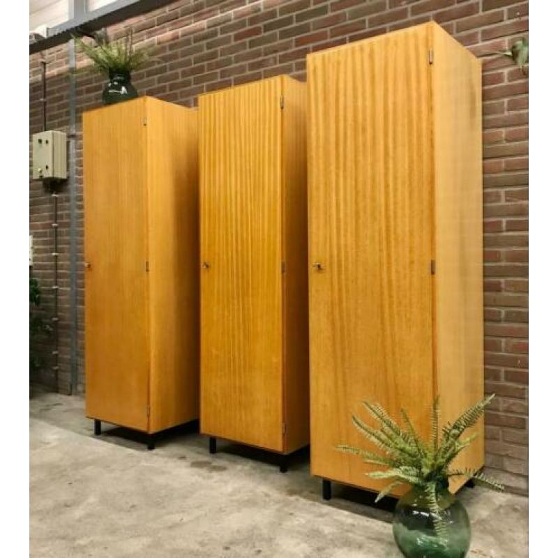 Vintage kledingkast legkast 60/70 retro design kast wood