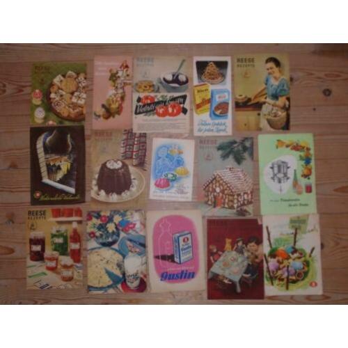 Kookboekjes en folders jaren '40 t/m '70.