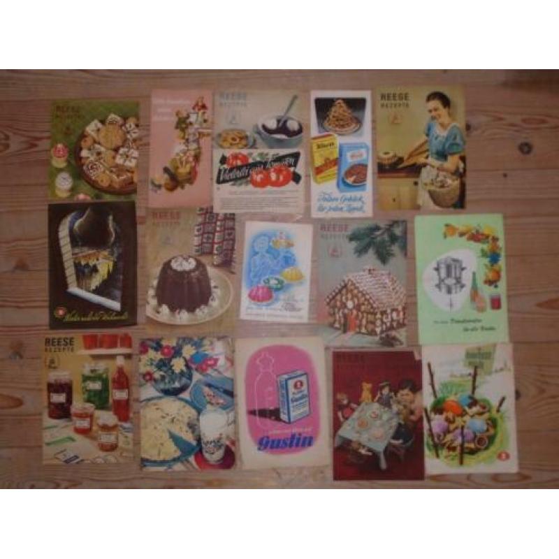 Kookboekjes en folders jaren '40 t/m '70.