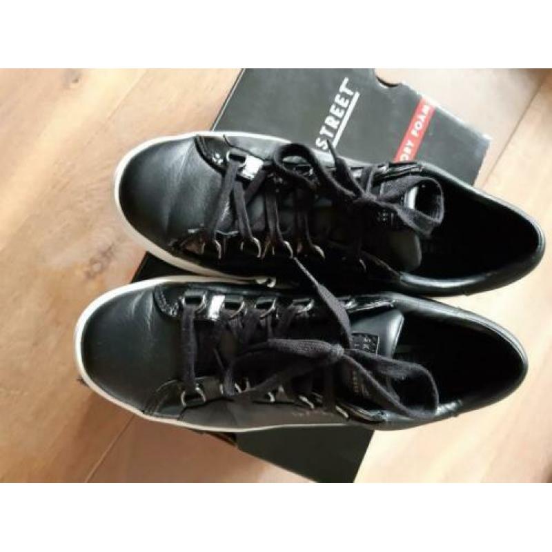 Skechers leren sneakers zwart mt 38