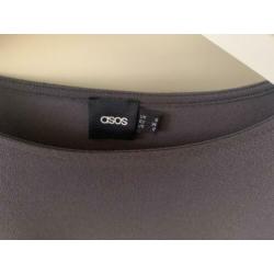 Asos - Grijze jurk met lange mouwen maat 34