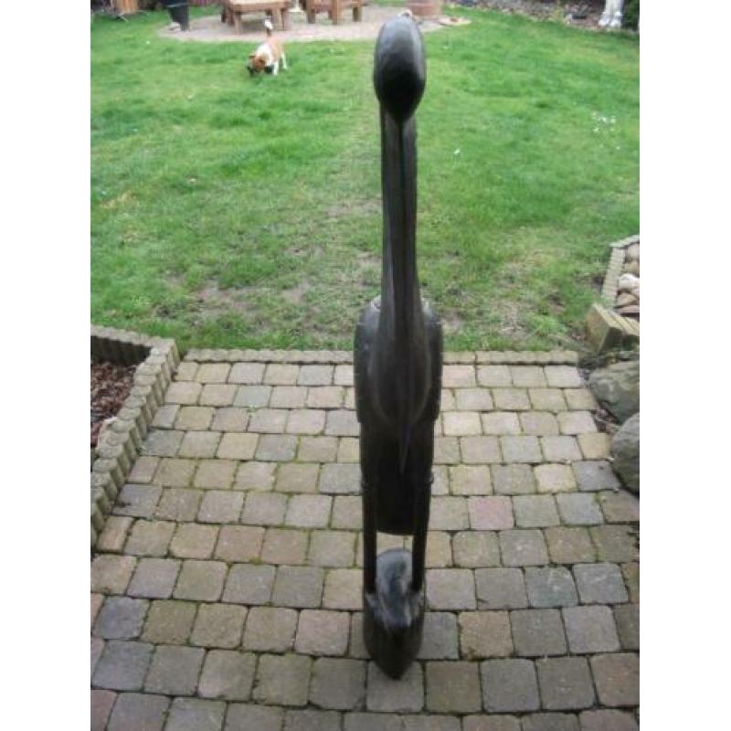 grote houten vogel handwerk pelikaan