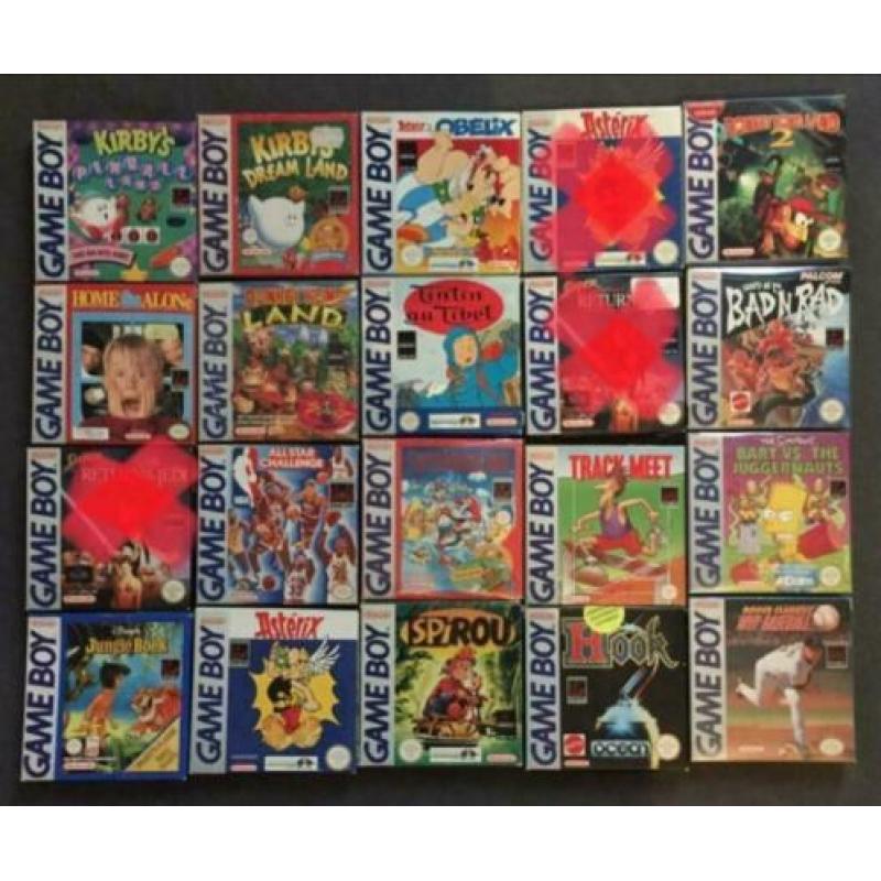 Gameboy Classic 22 Games Boxed! 3 Nintendo Koffers!