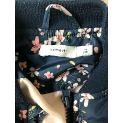Licht gevoerde zomerjas v Name It blauw/bloem/bomber