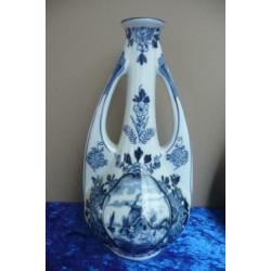 Delfts Blauwe oorvazen decor bootjes en molen (Reyshof)
