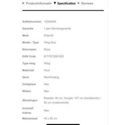 Ledikant | Wiegje | Met matras