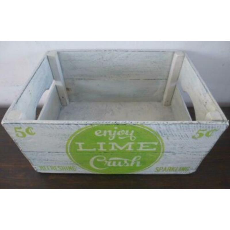 Brocante vintage frisdrank kist/krat/Lime Crush/Amerikaans