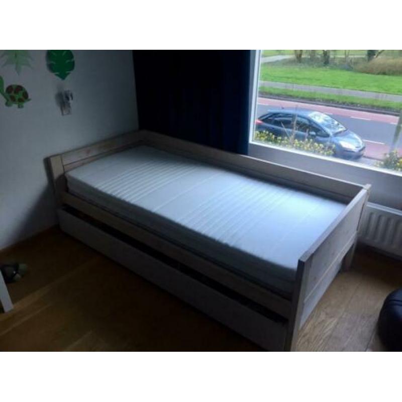 Lifetime Original basisbed in whitewash met opberglade