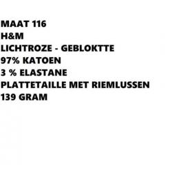 Maat 116 - diverse meisje broeken van h&m