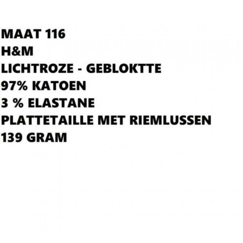 Maat 116 - diverse meisje broeken van h&m