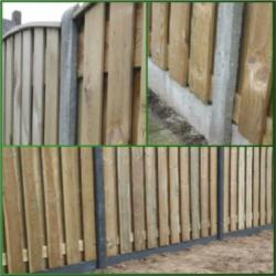 betonpalen schutting beton palen antraciet platen planken